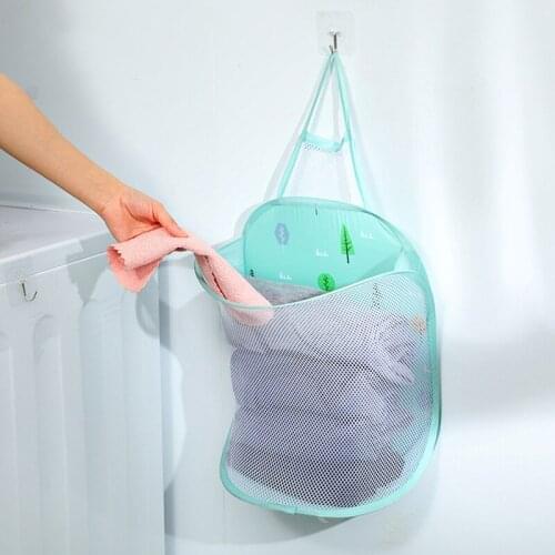 Hanging Dirty Clothes Hamper Wall Mounted Clothes Storage Bag Large Capacity Laundry Basket Home Bathroom Organizer Bucket