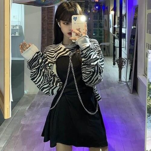 Japanese Gothic Y2k Dress Women One-Piece 2020 Autumn Sexy Long Sleeve Mini Dress Ladies Vintage Korean Leopard Party Club Dress