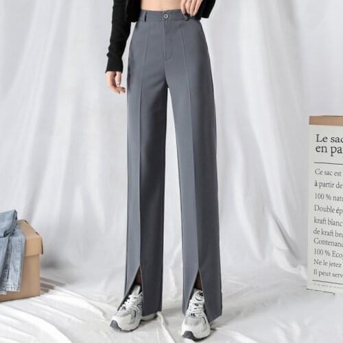 2021 Spring OL Style Women Casual Pants Fashion Solid Summer Korean Loose Oversize High Waist Female Trousers Woman Elegant Pant