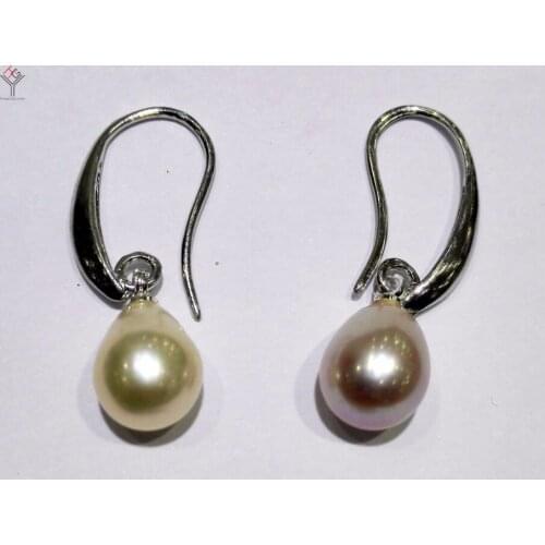Women Jewelry Earring Light Pink Pearl Dangle Hook Earring Natural Freshwater pearl highlight pearl