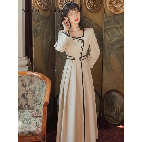 2020 Autumn Winter New Arrival Hot Sale V Collar Long Sleeve Women Long Dress