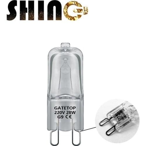 1pcs G9 220v 28w Two Pins Halogen Lamp Light Bulbs For Oven Microscope Chandelier Home Decoration