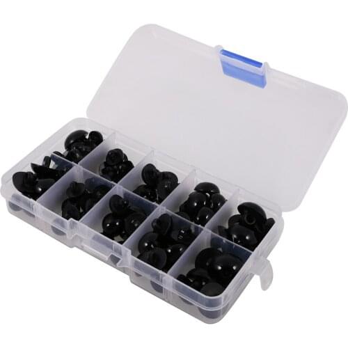 100x 9-15mm Plastic Mushroom Sewing Buttons Doll Eyes for DIY Dolls Making