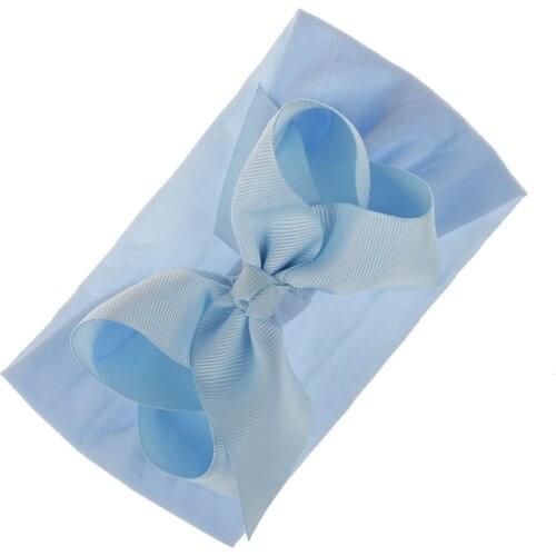 3.9 inch Ribbon Bow Nylon headband, Wide Nylon Turban Head wraps, Girls Hair Accessories