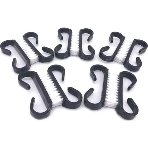 50pcs/lot Nail Dust Plastic Clean Nail Brush Art Tools Black Color For Acrylic UV Gel Manicure Pedicure Care Professional Brush