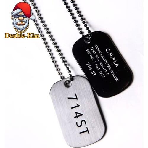 714 street Pendant Necklace Men Hiphop Street Culture Titanium Stainless Steel Fashion Trendy Chain Necklace Man Jewelry Gift