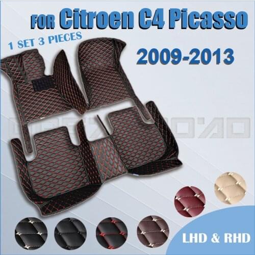 Car floor mats for Citroen C4 PICASSO(FIVE SEAT)2009 2010 2011 2012 2013 Custom auto foot Pads automobile