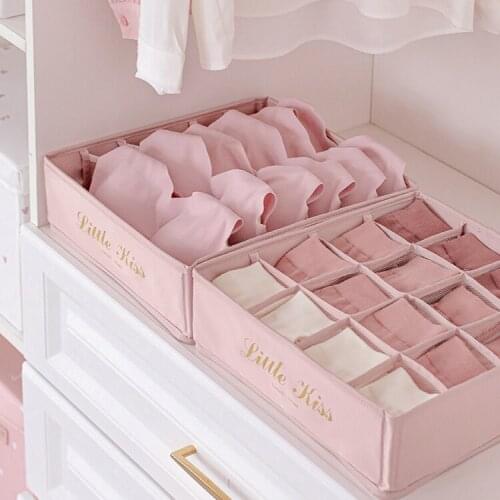 Bra storage box socks underwear grid artifact household storage box drawer type sorting grid easy to classify