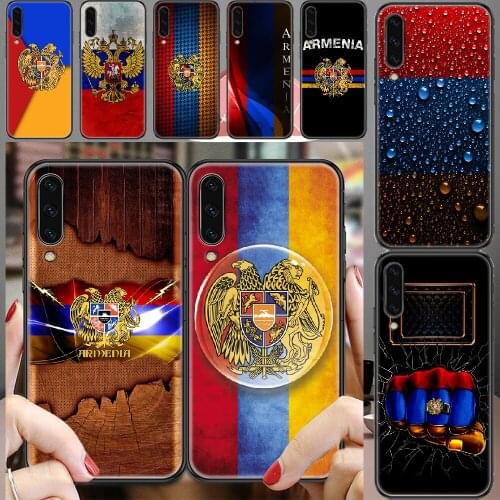 Armenia Flag Sign Phone case For Samsung Galaxy A 3 5 7 8 10 20 21 30 40 50 51 70 71 E S 2016 2018 4G black tpu funda silicone