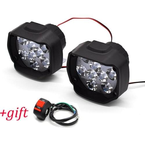 DC 12V Motorcycle Lamp LED Driving Headlight Fog Light Auxiliary Light For Moto Guzzi STELVIO V7/V9 Classic Racer Stone Special