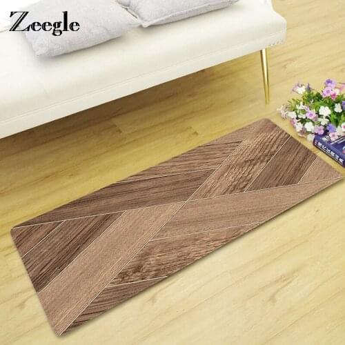 Zeegle Wood Pattern Floor Mat Carpet For Living Room Bathroom Bath Mat Kid Room Beside Mat Door Mat Kitchen Carpet