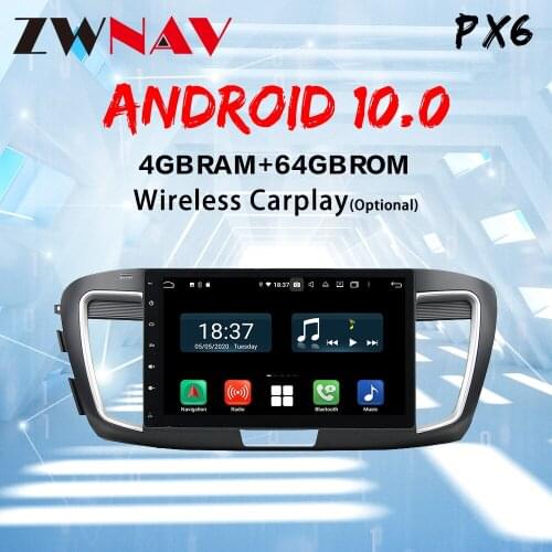 For Honda Accord 9 2008 2009 2010 2012 Car Radio Multimedia Video Player Navigation GPS Android 10 No 2din 2 din dvd PX6 CARPLAY
