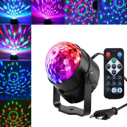 Laser Stage Lighting RGB Disco Ball Party Light LED Projector Strobe Lamp Birthday Party Car Club Bar Karaoke Xmas