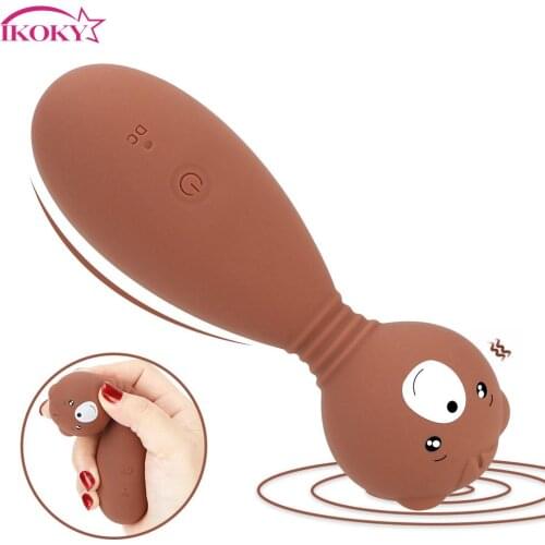 IKOKY Vibrating Dildo 360 Degree Rotation 12 Speeds Cute Bear Clitoris Stimulator Sex Toys for Women G Spot Vibrator