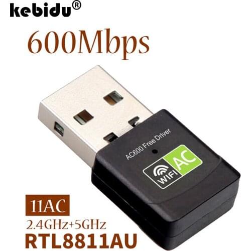 Kebidu Free Driver 600Mbps New Version Wireless USB 2.0 Wifi Adapter Receiver 2.4+5 Ghz USB Wifi 802.11n/g/b Network Card For PC