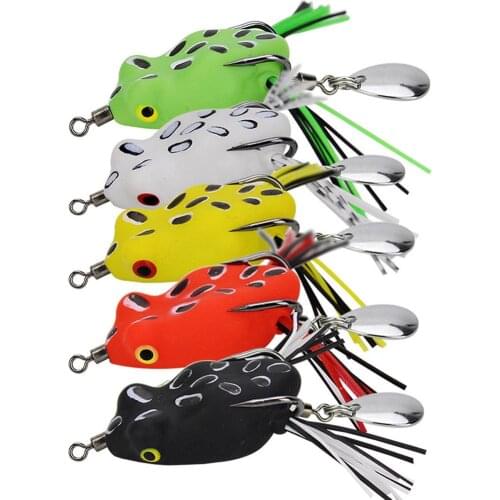 Frog Soft Fishing Lures Kit Fishing Lure Topwater Floating Ray Frog Artificial Bait Killer Winter Fishing