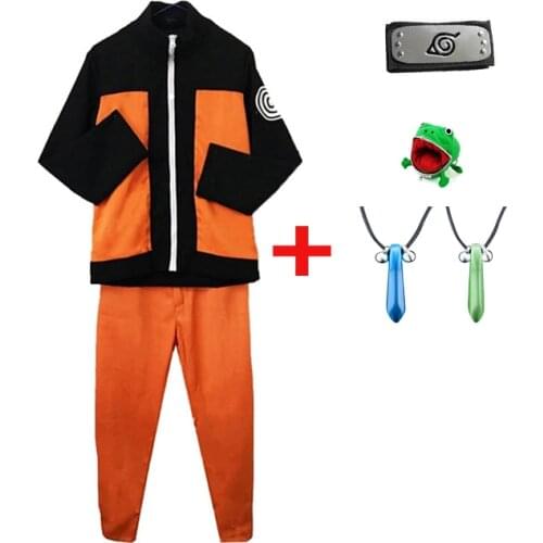 Uzumaki Cosplay Costume Anime Ninja Costume Boy Performance Costume Japanese Cartoon Costume Uzumaki Ninja Jacket Top Pants Kids