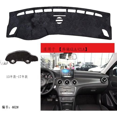 TOMMIA For Benz GLA CLA 13-17 Dashboard Pad Cover Dash Mat Anti-Sun Velvet Instrument