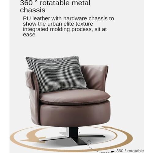 Italian leisure chair revolving chair net red designer chair small family living room sofa chair bedroom single sofa round chair