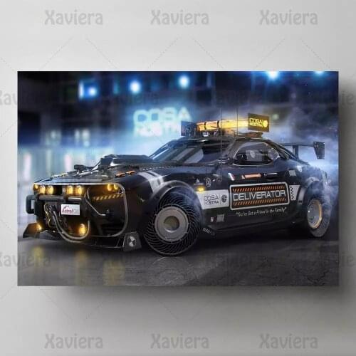 Wall Art Poster Punk Style Dodge Tuning Sports Car Retro Canvas Painting HD Future Technology Picture Home Decoration Bedroom