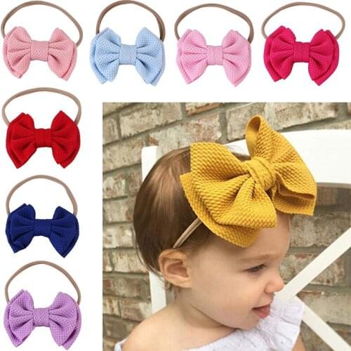 Baby Headband Baby Girl Headbands For Girls Turban Baby Haarbandjes Baby Bows Headband Nylon Bow Hair Accessories