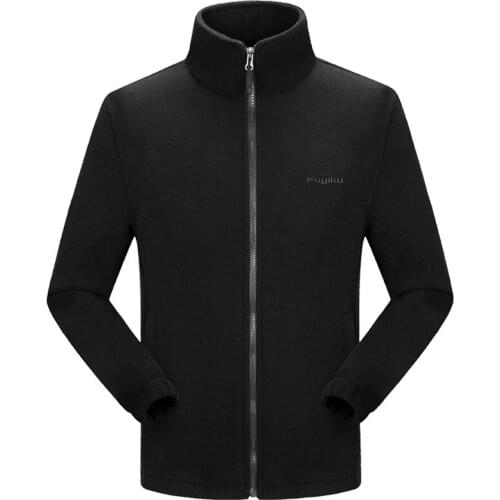 Plus Size Plus Fat Autumn Winter Fleece Jacket Men Warm Casual Coat Solid Color Couple Windbreaker Male Windproof Outerwear