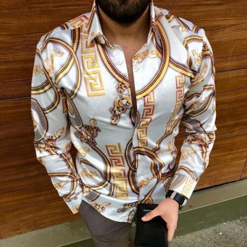 Vintage Printing Button Short Sleeve Shirts Casual Loose Turn-down Collar Mens Tops 2021 Summer Men Clothing Fashion Streetwear