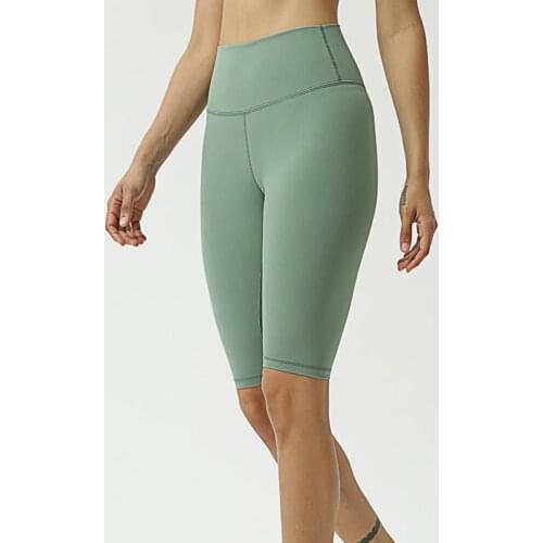 Women Naked- Feel Gym Short Fitness Bottom Biker Shorts High Waist Plain Soft Yoga Workout Sport Shorts