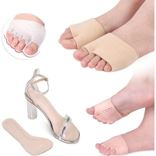 Forefoot Pads Anti Rubbing Shock Proof Cushion Pad Shoes Insoles Silicone Hallux Valgus Toe Corrector Bunion Orthosis Foot Pad