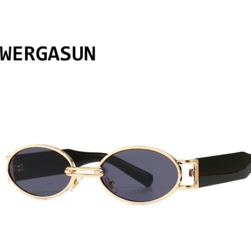 WERGASUN Vintage Sunglasses Men 2020 New Luxury Women Sunglasses Oval Punk Glasses Fashion Eyewear UV400 Gafas de sol