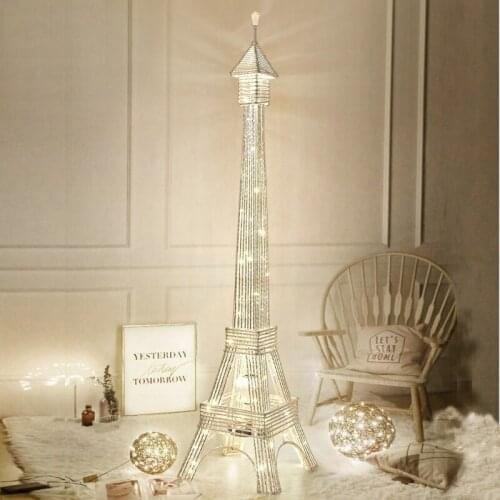 Modern Creativity Eiffel Tower Led Floor Lamp Wedding Living Room Home Decor Bedroom Standing Bedside Lamp Indoor Lighting Light