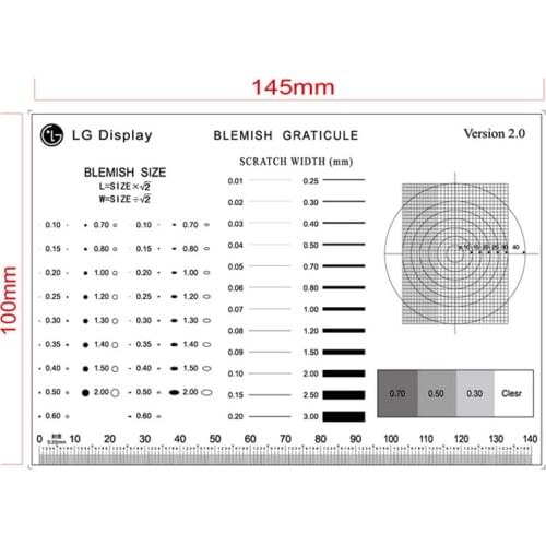 High Precision Point Gauge Measuring Tool Microscope Stain Card Micrometer Calibrator Magnifier Area Gauge