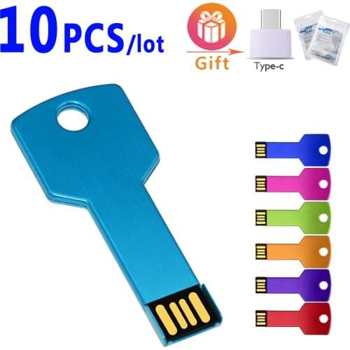 10pcs/lot USB 2.0 USB Flash Drive Pen Drive 128GB 64GB 32GB 16GB USB Stick High Speed Pendrive free custom logo