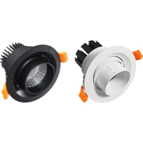 8W12W 15W 20W Dimmable Embedded Zoom 15-60 degrees COB Background wall LED downlight Indoor light