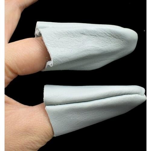 1Pair Thumb Index Thimble Finger Protector Leather Needle Felting Guard Hand Craft Embroidery Needlework Accessory