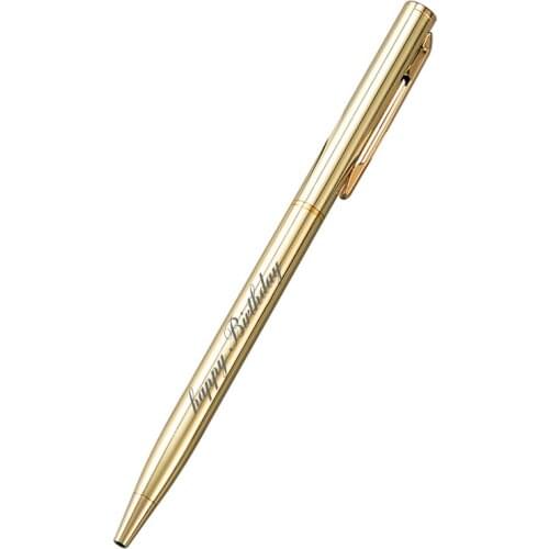 1pc DIY New Metal Ballpoint Pen Rose Gold Pen Custom Logo Advertising Ballpoint Pen Lettering Engraved Name Advertising Pen