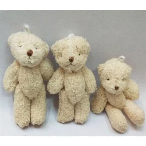 100pieces/lot 8cm mini plush brown Joint of bear pendant decorations