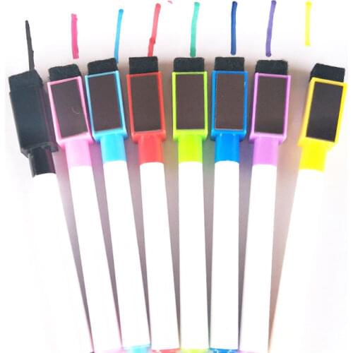 8Pcs Magnetic Whiteboard Pen Drawing and Recording Magnet Erasable Dry White Board Markers For Office School Supplies