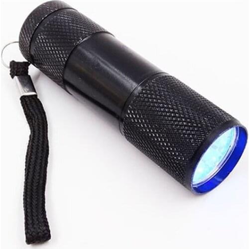 9W UV Resin Curing Lamp Light 9 LED 395nm UV Blacklight Flashlights Jewelry Tool M2EA
