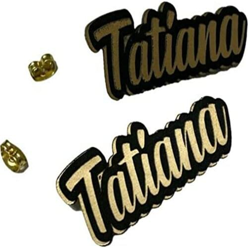 Noelia Acrylic Customized Name Earrings Personalized Customized Earrings Fashion Hip Hop Rock Design Earrings for Gift