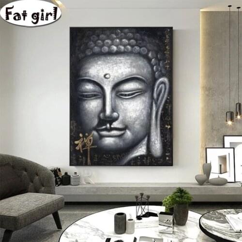5D Diy diamond painting Religious buddha pictures Embroidery mosaic cross stitch square round drill Handmade home wall hanging