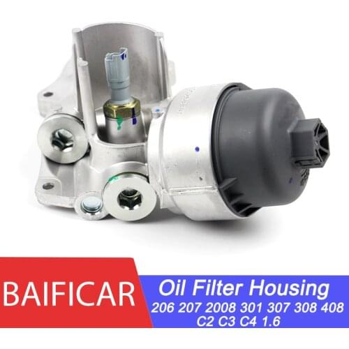 Baificar Brand New Genuine Oil Filter Housing Assembly 9659102880 For Citroen C2 C3 C4 Peugeot 206 207 301 307 308 408 1.6