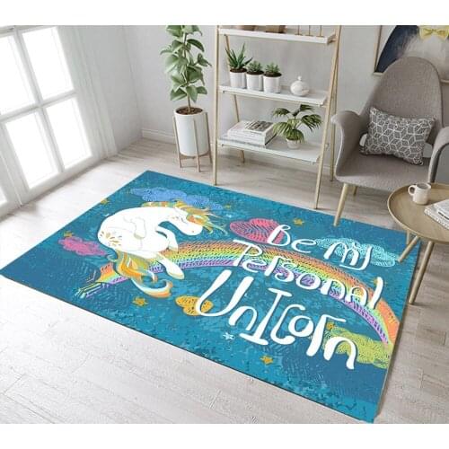 Be My Personal Unicorn Rainbow Childrens Room Floor Carpets Kitchen Porch Area Rug Bedroom Indoor Cushion Bathroom Non-Slip Mat