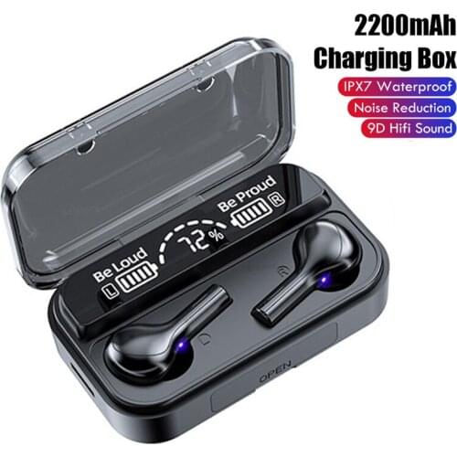 TWS Wireless Headphones Touch Control 9D Stereo Bluetooth Earbuds LED Power Display Sports Waterproof Headsets Noise Cancelling