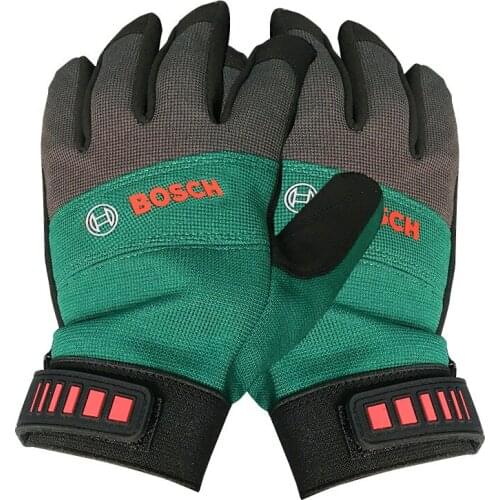 Bosch Protective Work Gloves Electric Drill Protection Non-slip Garden Glove Repair Woodwork Electrician Tool Working Mittens