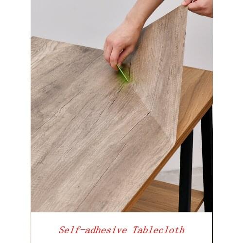 Wood grain Table Tablecloth Desktop stickers Furniture renovation PVC self-adhesive sticker cupboard Decor waterproof paper