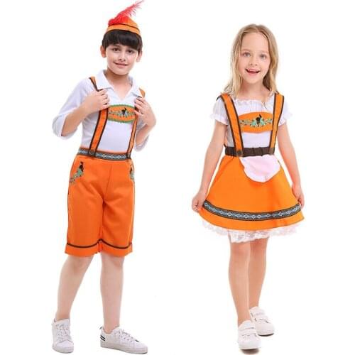 COLDKER children beer festival cosplay costume youth German Oktoberfest Beer clothing for kids fancy Halloween Party Dress