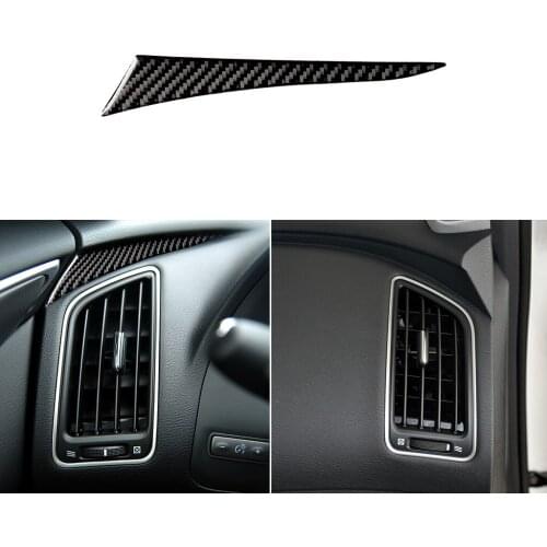 For LHD Infiniti Q50 Q60 2014-2019 accessories car carbon fiber sticker dashboard left side trim strip