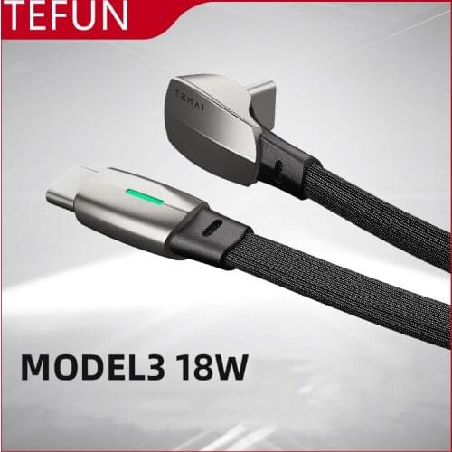 For Tesla Model3 mobile phone charging cable car data cable Apple Android typec fast charging cable