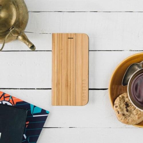 Eco-friendly Natural Handmade Bamboo Leather Cell Phone Case For iPhone 7 7Plus